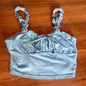 SHEIN RUFFLES TIE TANK